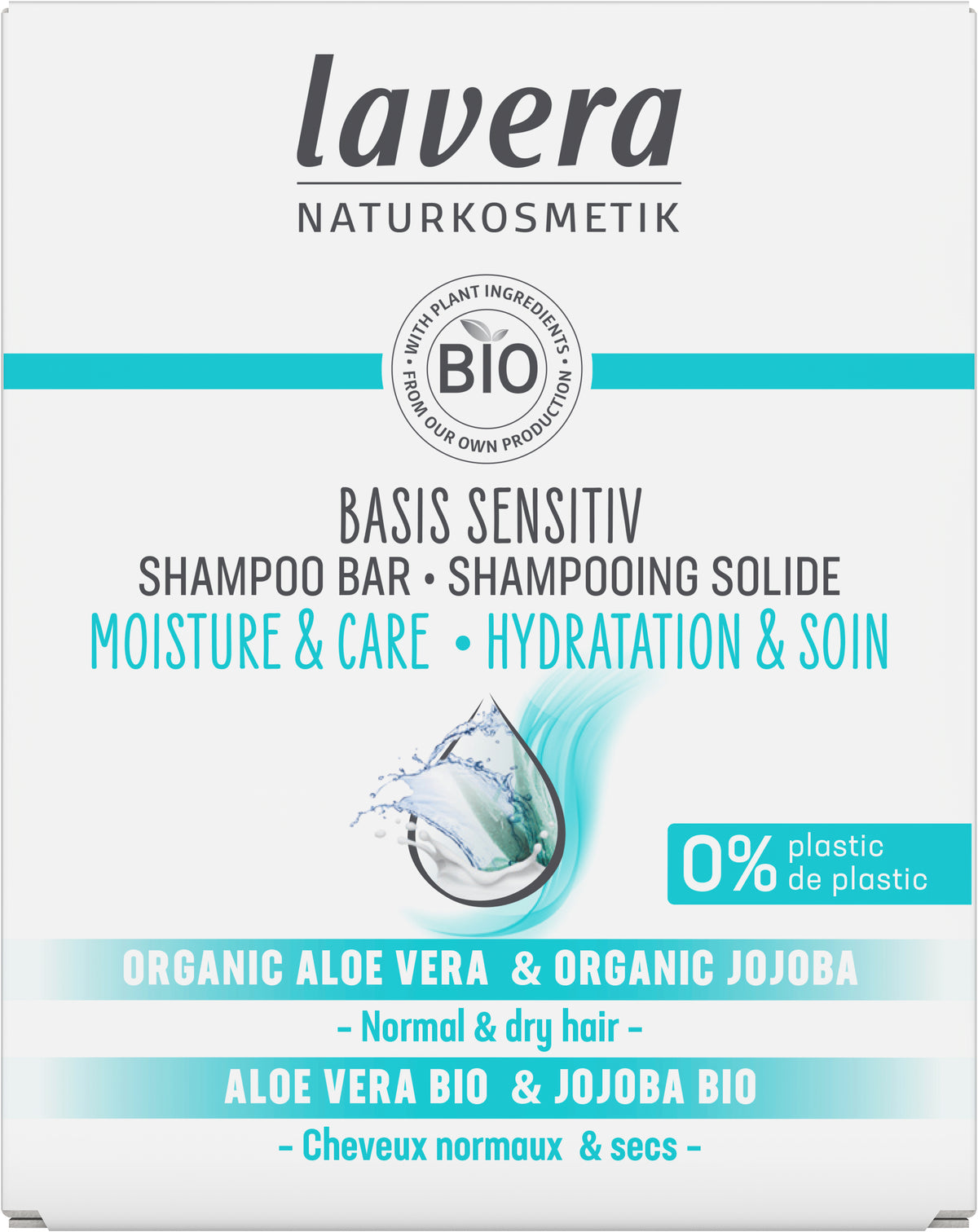 Lavera BASIS - Moisture & Care Shampoo Bar - 50g