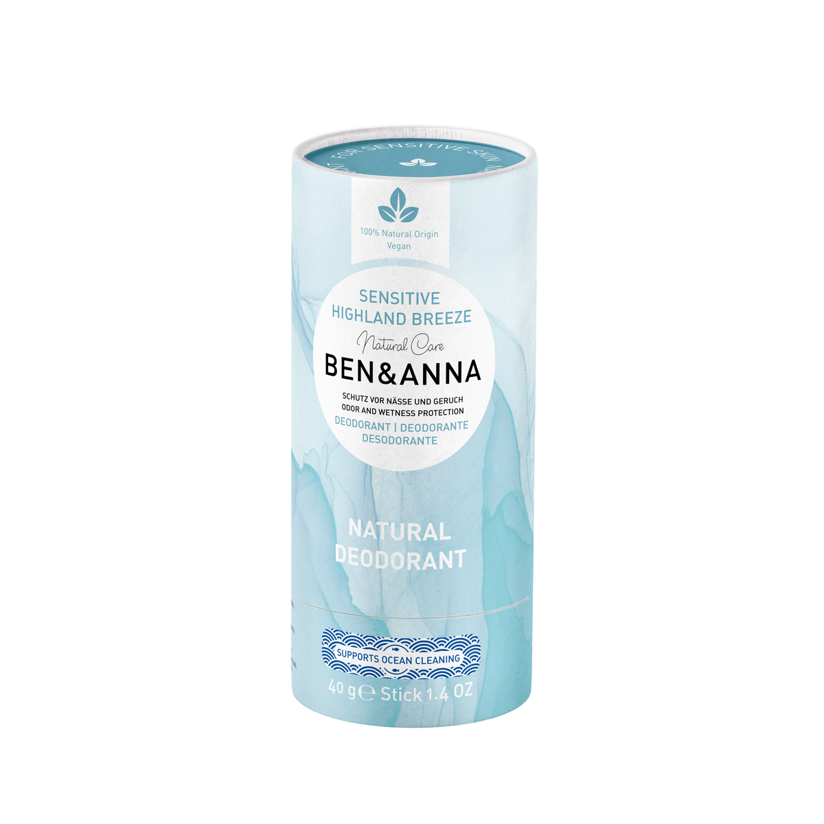 Ben & Anna Sensitive Highland Breeze (Paper Tube) Deodorant - 40g