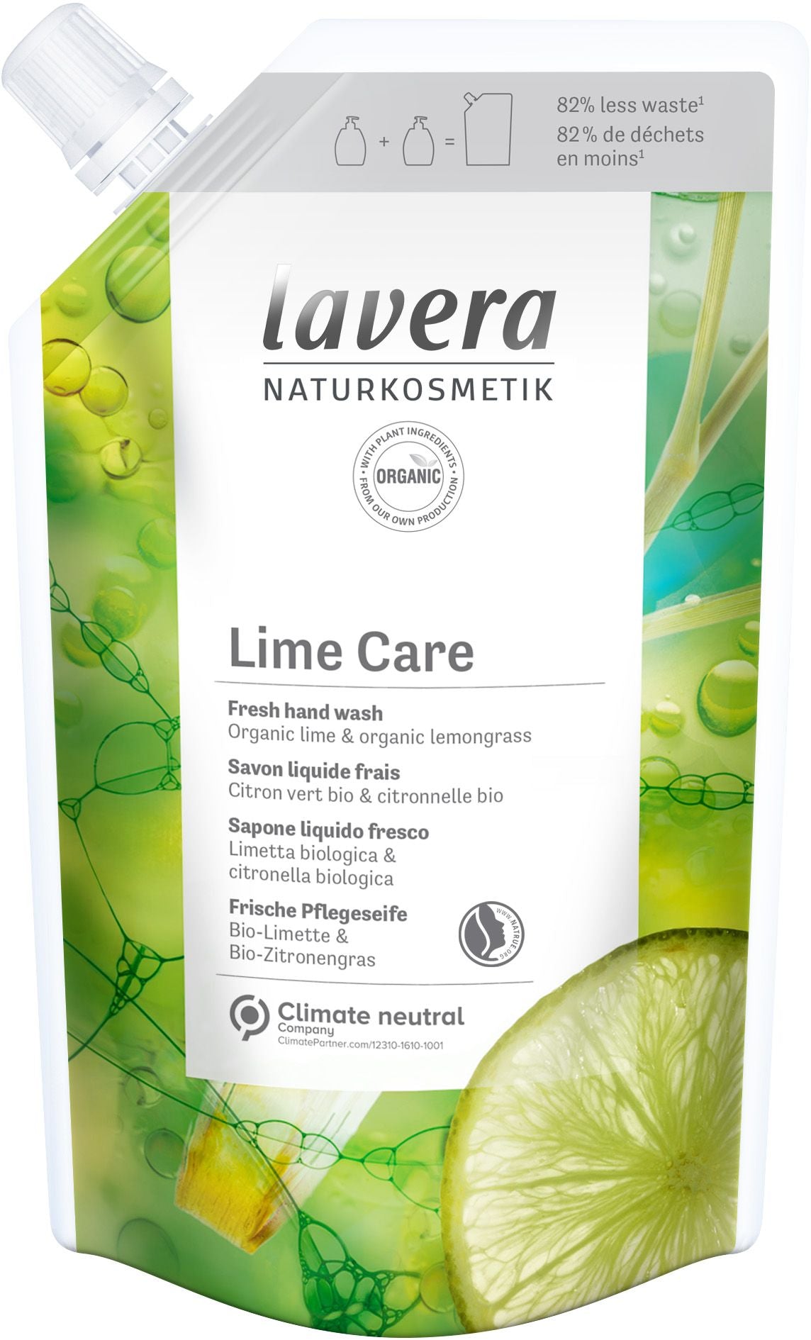 Lavera BASIS - Lime Care Fresh Hand Wash Refill - 500ml