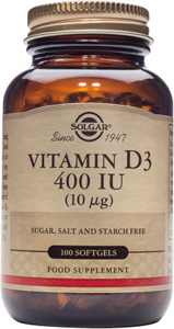 Solgar Vitamin D3 400iu 10mcg - 100 Softgels