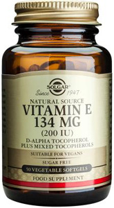 Solgar Vitamin E 134mg 200iu Vegetable - 50 Veg Softgels
