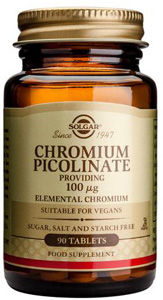 Solgar Chromium Picolinate 100mcg - 90 Tabs