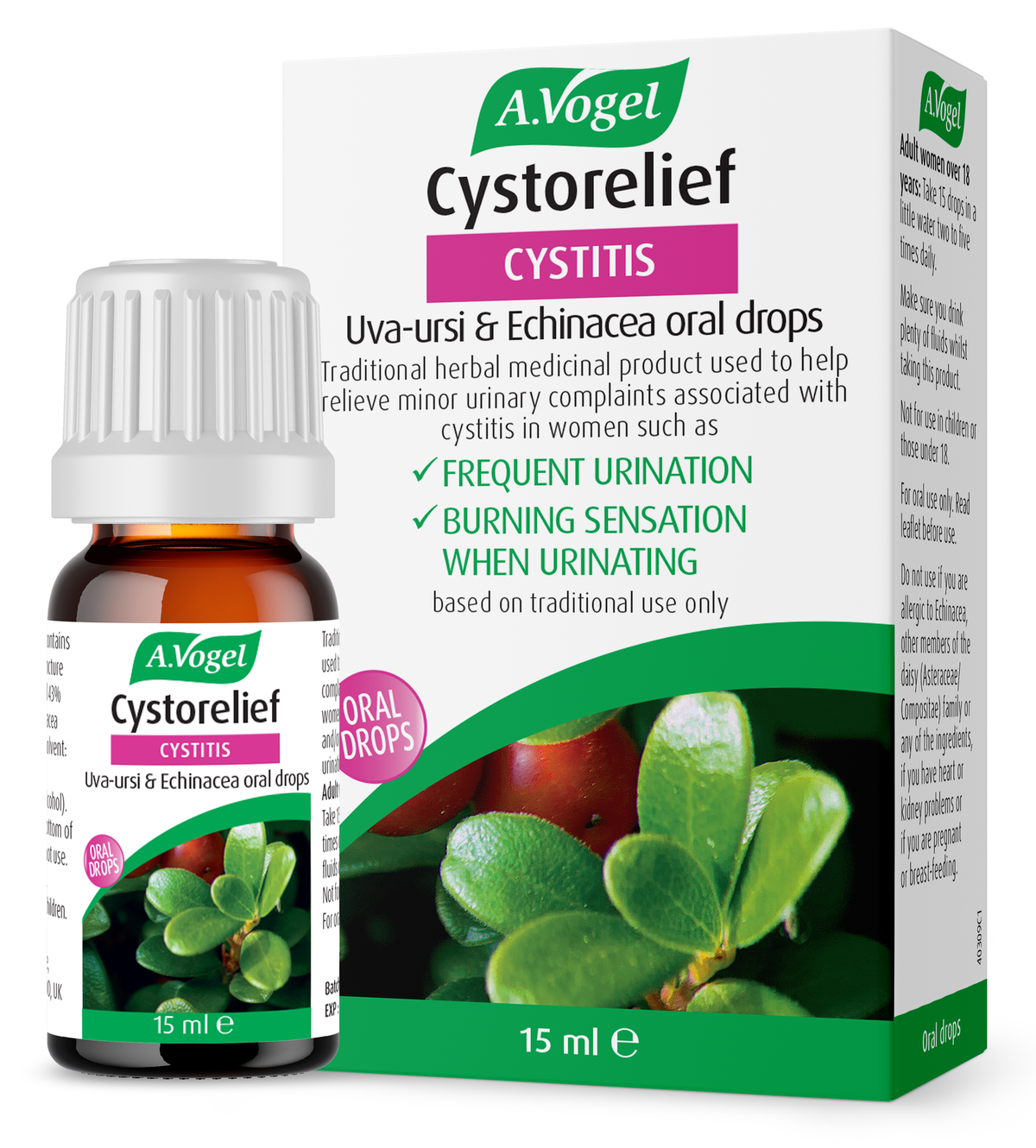 A.Vogel Cystorelief Cystitis Uva-ursi & Echinacea oral drops 15ml