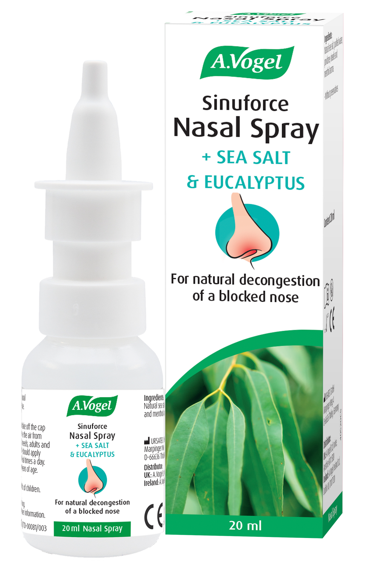 A.Vogel Sinuforce Nasal Spray with Sea Salt & Eucalyptus 20ml