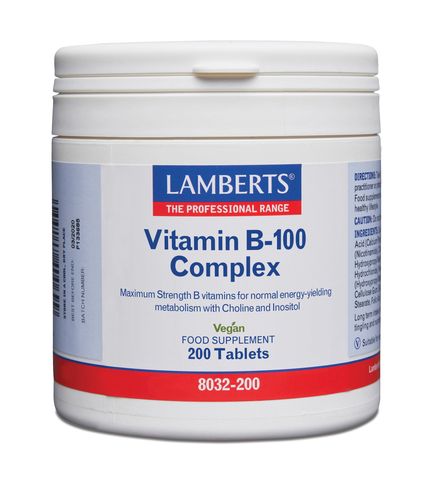 Lamberts Vitamin B-100 Complex - 200 Tabs