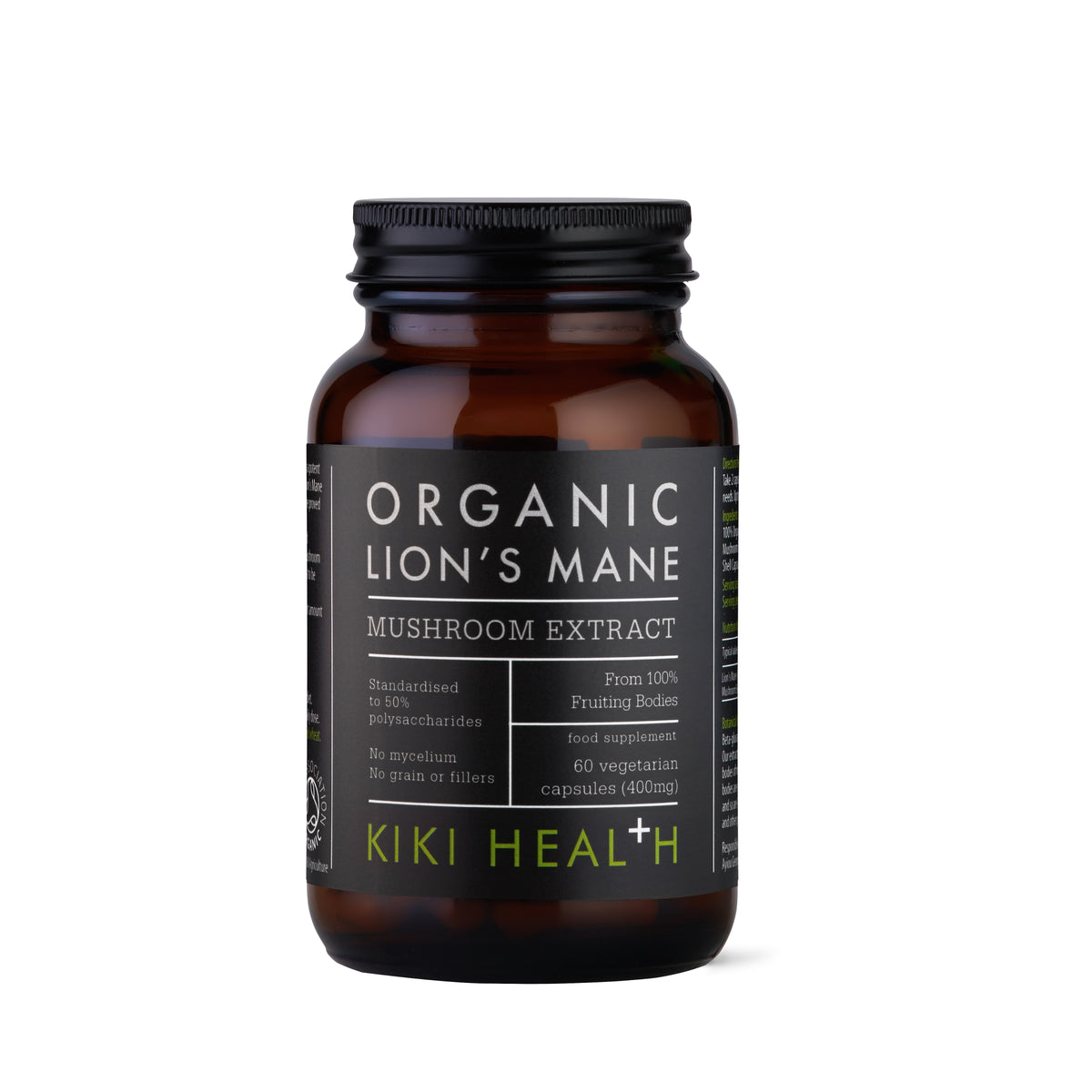 Organic Lion's Mane Mushroom Extract Vegicaps - 60 Vegicaps