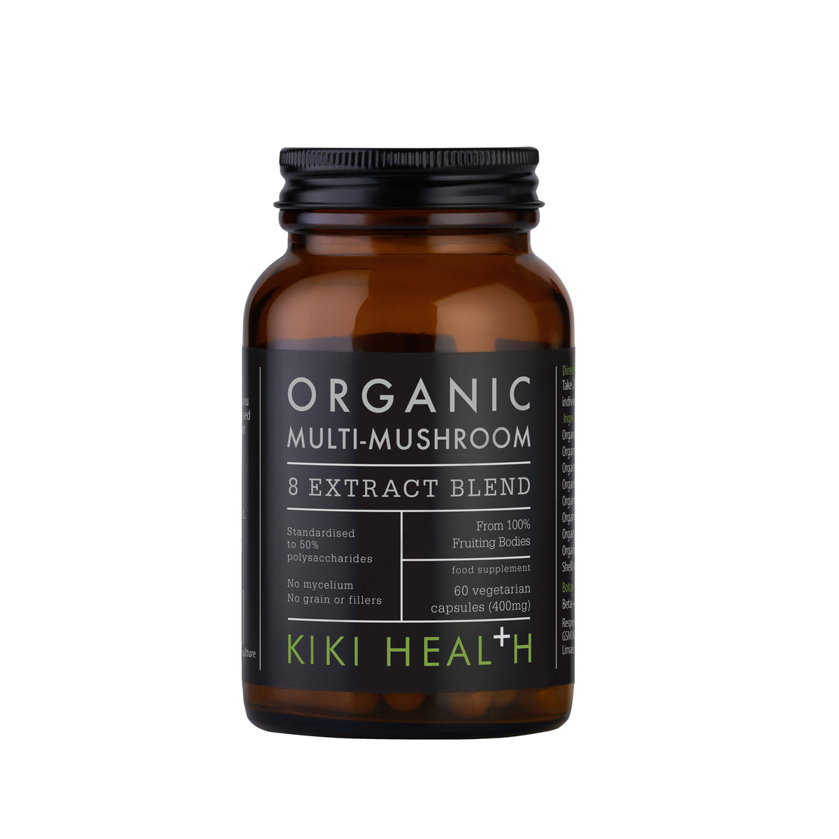 Organic 8 Multi Mushroom Extract Blend Vegicaps - 60 Vegicaps