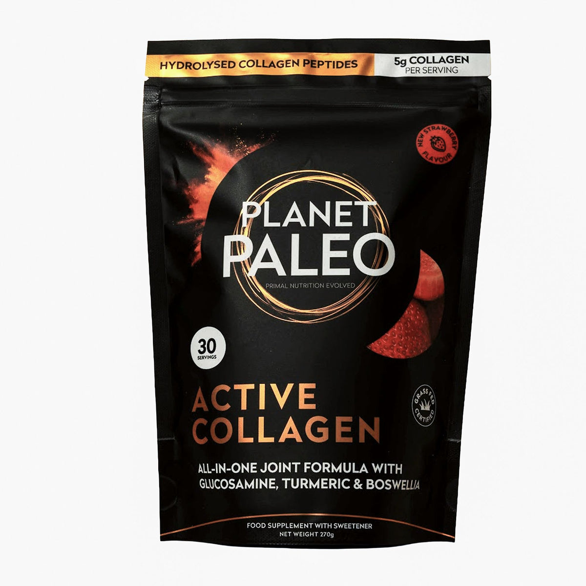 Planet Paleo Active Collagen - Strawberry - 270g