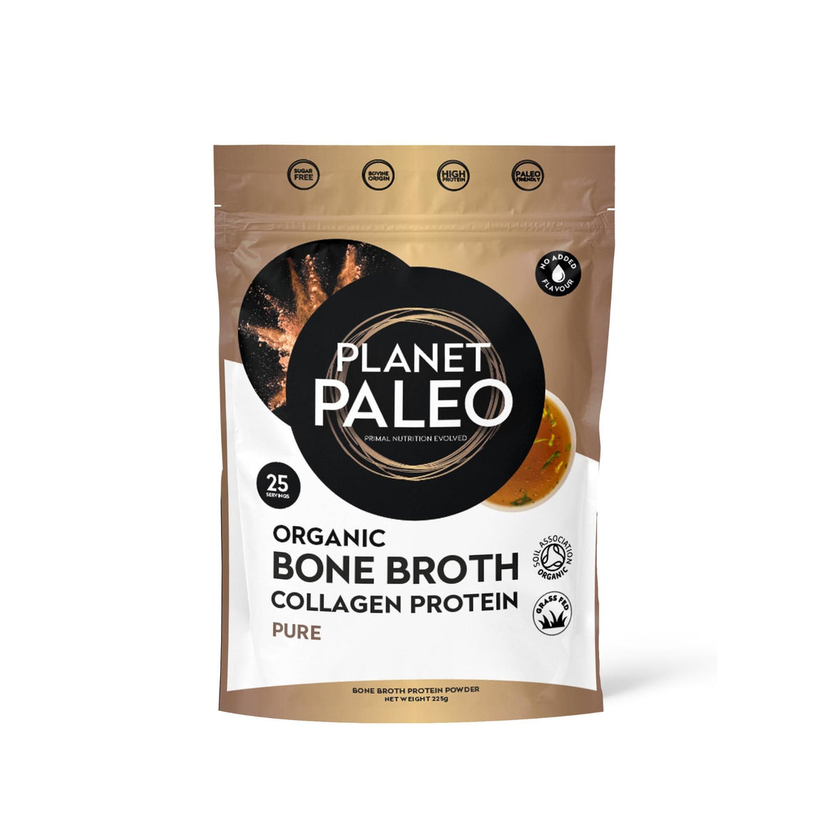 Planet Paleo Organic Bone Broth - Pure - 225g