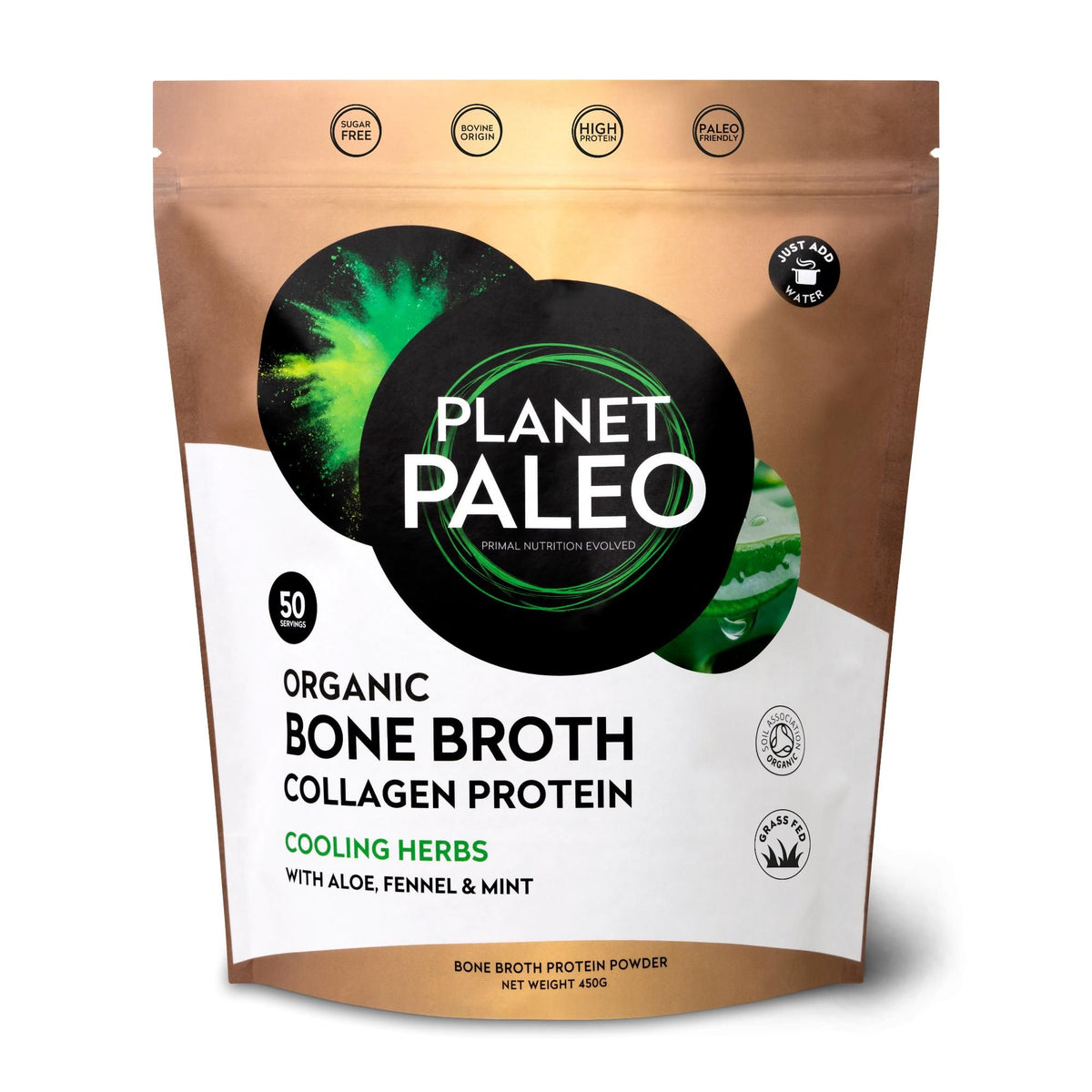 Planet Paleo Organic Bone Broth - Cooling Herbs - 450g