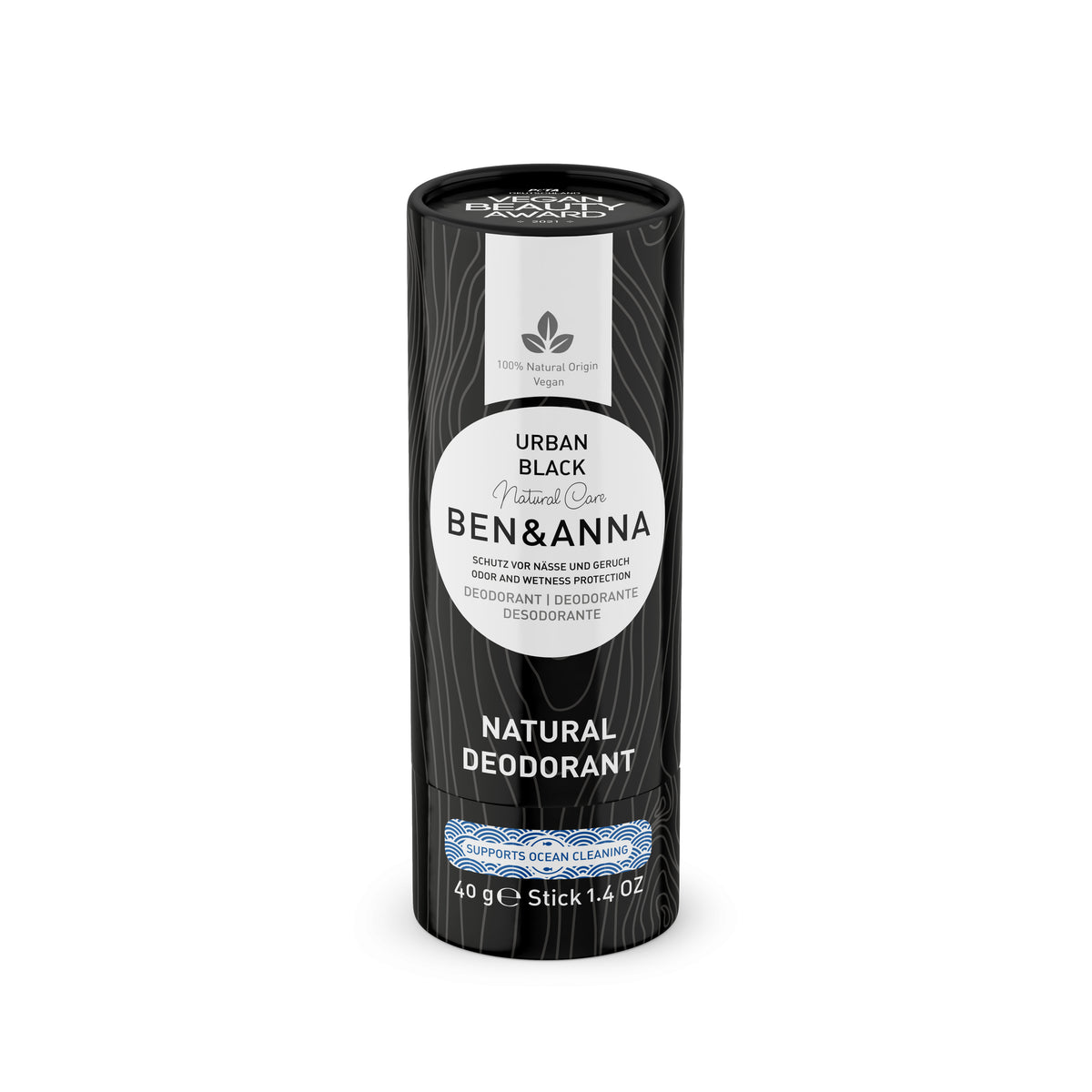 Ben & Anna Urban Black (Paper Tube) Deodorant - 40g