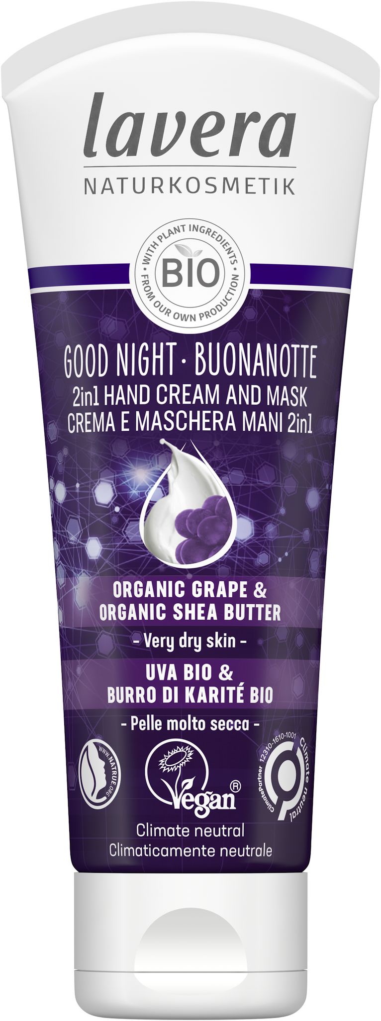 Lavera Good Night 2IN1 Hand Cream & Mask - 75ml