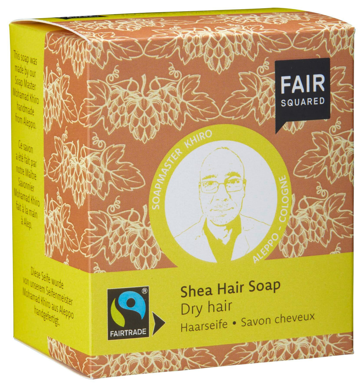 Fair Squared Hair Soap (Shea) - Dry Hair (includes cotton soap bag) - 2 x 80g