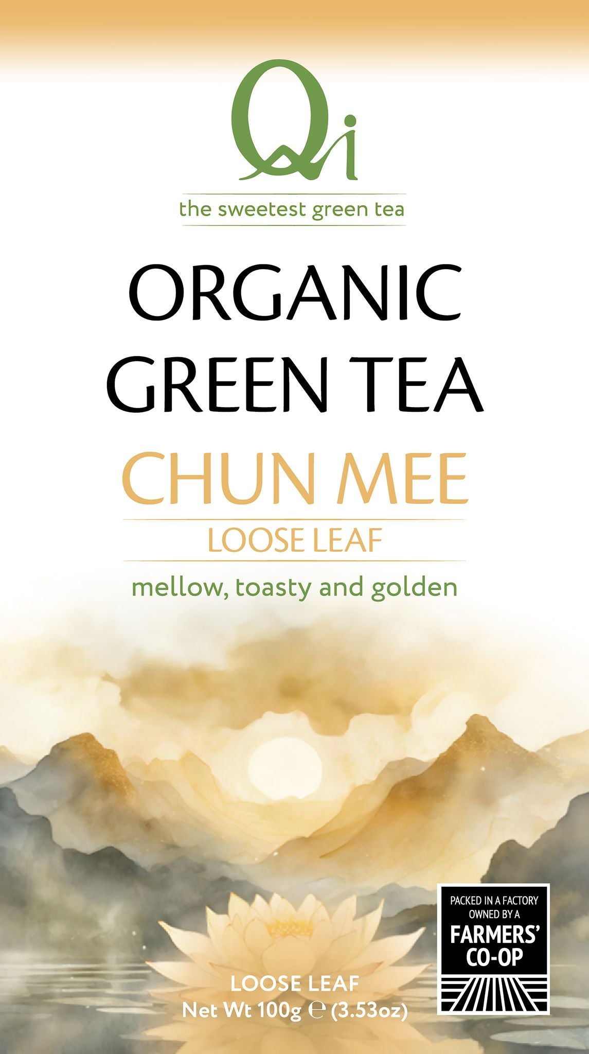 Qi Teas Organic Chun Mee Loose Leaf Tea - 100g