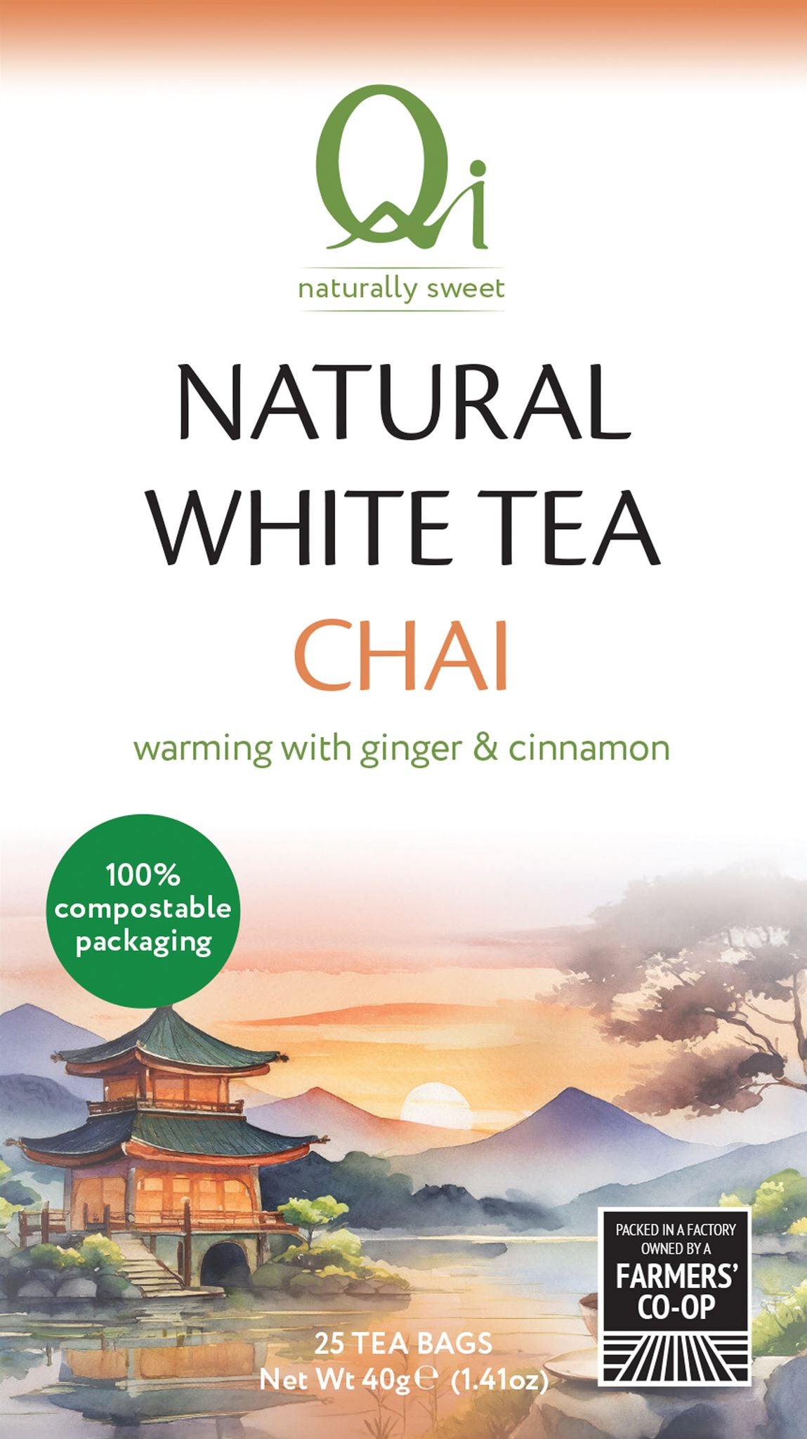 Qi Teas White Chai Tea - 25 bags / 50g