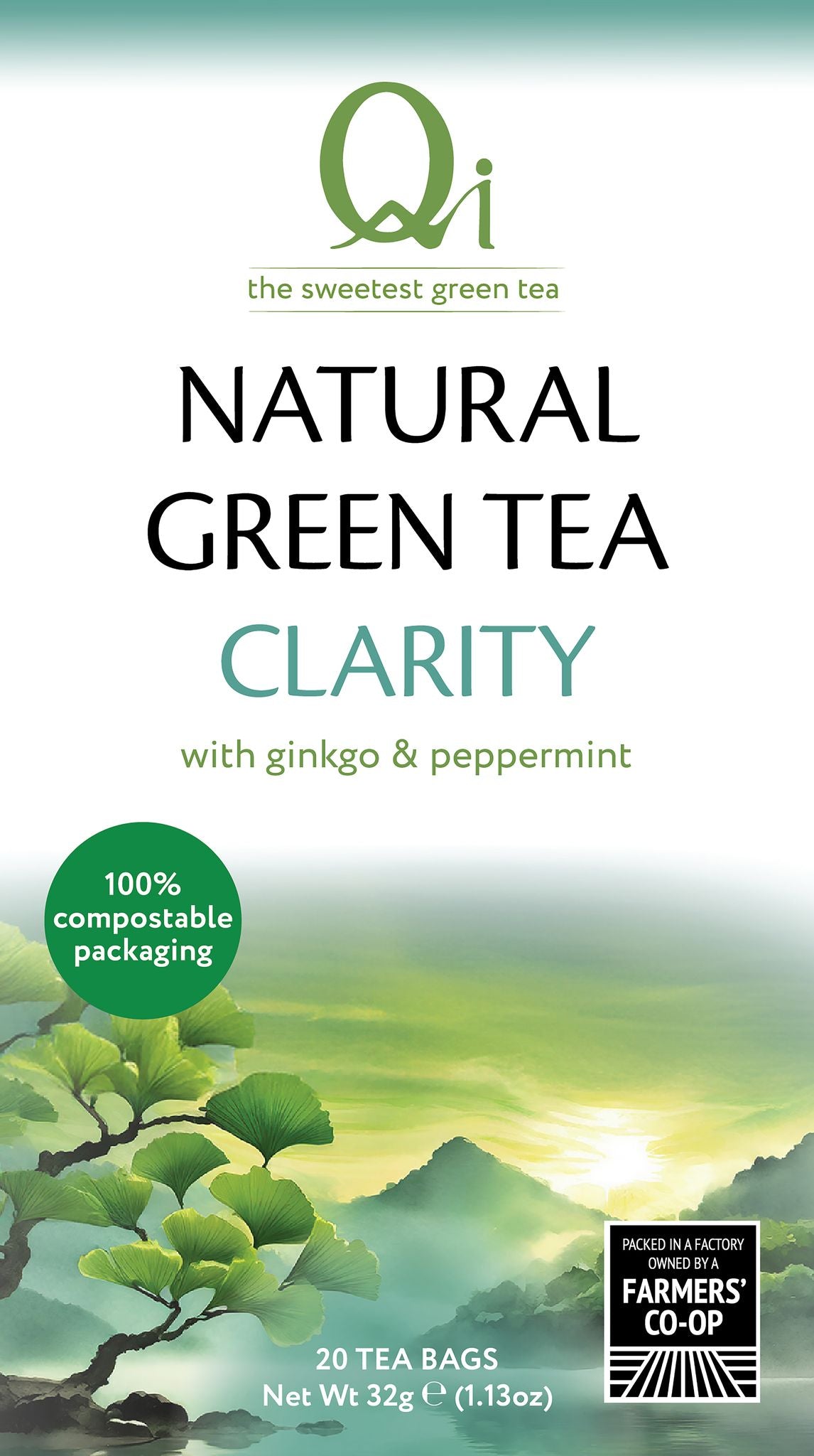 Qi Teas Clarity Tea (was Ginkgo) - 20 bags / 32g