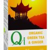 Qi Organic Green Tea and Ginger - 25bags - Image 3