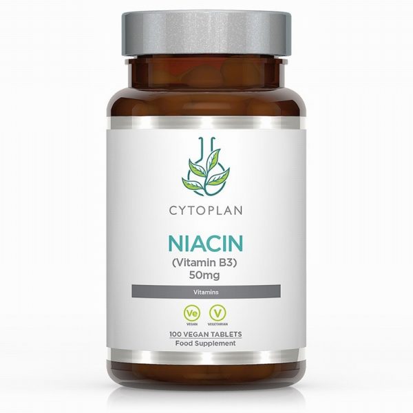 Niacin: Vitamin B3 50mg as niacinamide