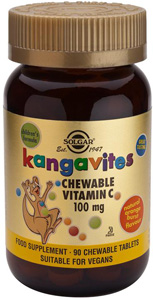 Kangavites Chewable Vitamin C 100 mg (Orange Burst)