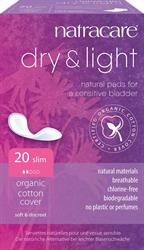 Natracare Dry & Light Incontinence Pads - 20 Pads