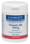 Lamberts Vitamin B6 50mg Pyridoxine - 100 Tabs