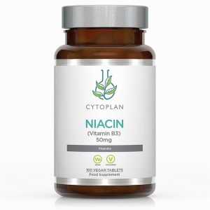 Niacin: Vitamin B3 50mg as niacinamide