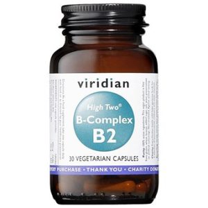 Viridian HIGH TWO Vitamin B2 with B Complex - 30 Veg Caps