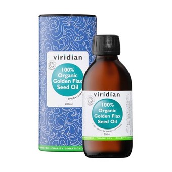 Viridian 100 Organic Golden Flaxseed Oil - 200ml - Image 2