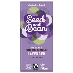 Seed & Bean Organic Extra Dark Lavender Bar - 85g - Image 2