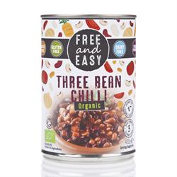 Free & Easy Organic Three Bean Chilli - 400g