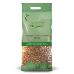 Just Natural Organic Unhulled Sesame Seeds - 500g