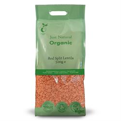 Just Natural Organic Red Split Lentils - 500g