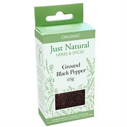 Just Natural Organic Ground Black Pepper - 25g