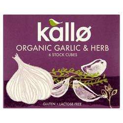 Kallo Garlic & Herb Stock Cubes - 66g