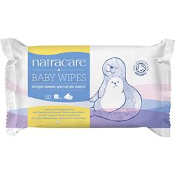 Natracare Organic Baby Wipes - 50 Wipes