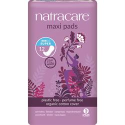 Natracare Maxi Pads Super - 12 Pads