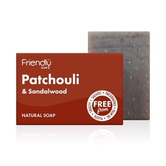 Friendly Soap Patchouli & Sandalwood Soap - 95g - Image 2