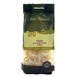 Just Natural Organic Raw Coconut Chips - 125g - Image 2