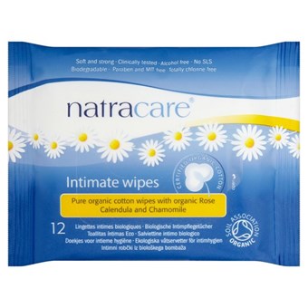 Natracare Organic Cotton Intimate Wipes - 12 Wipes - Image 2