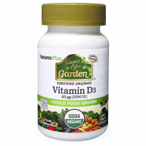 SOL GARDEN ORGANIC VIT D3 2500IU CAP 60