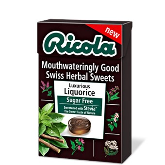 Ricola Liquorice Sugar Free Lozenges Box - 45g - Image 2